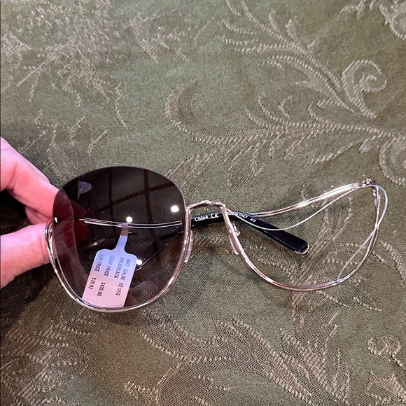 Chloe MILLA Sunglasses CE125S 752 Silver 64-17-125 New missing lens oversized - Picture 1 of 6